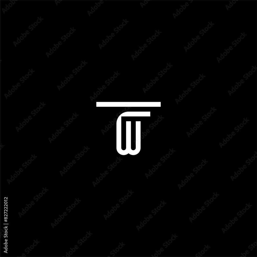 monogram TW or Wt logo concept for law firm company monogram TW or Wt logo concept for law firm company
