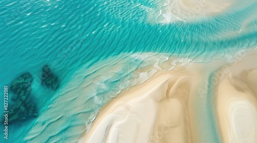 Whitehaven s distinct white sandy beach designs in the Whitsundays depicted abstractly photo