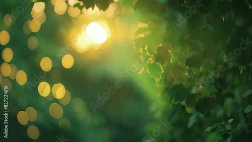 The landscape is enveloped in a unique green glow as the sun sets on the horizon.