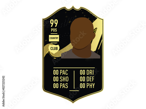 FUT Card- Fifa Ultimate Team custom card vector illustration. Vector card for your personalize edit and printing 