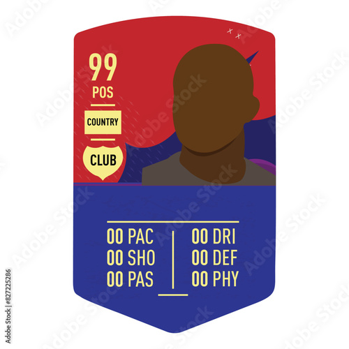 FUT Card- Fifa Ultimate Team custom card vector illustration. Vector card for your personalize edit and printing 