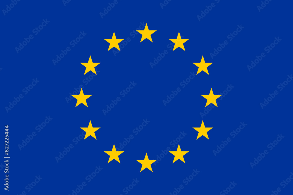 Flag of Europe. The official national flag of the European Union. Correct proportions and colors. Vector illustration Flag of Europe. The official national flag of the European Union. Correct proportions and colors. Vector illustration