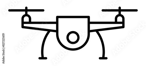 Minimalist drone icons vector illustration. Perfect for technology and aviation concepts. Editable stroke.