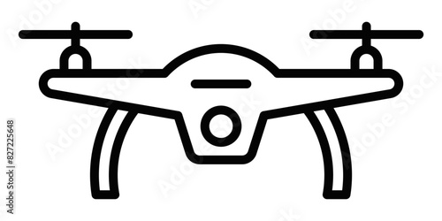 Minimalist drone icons vector illustration. Perfect for technology and aviation concepts. Editable stroke.