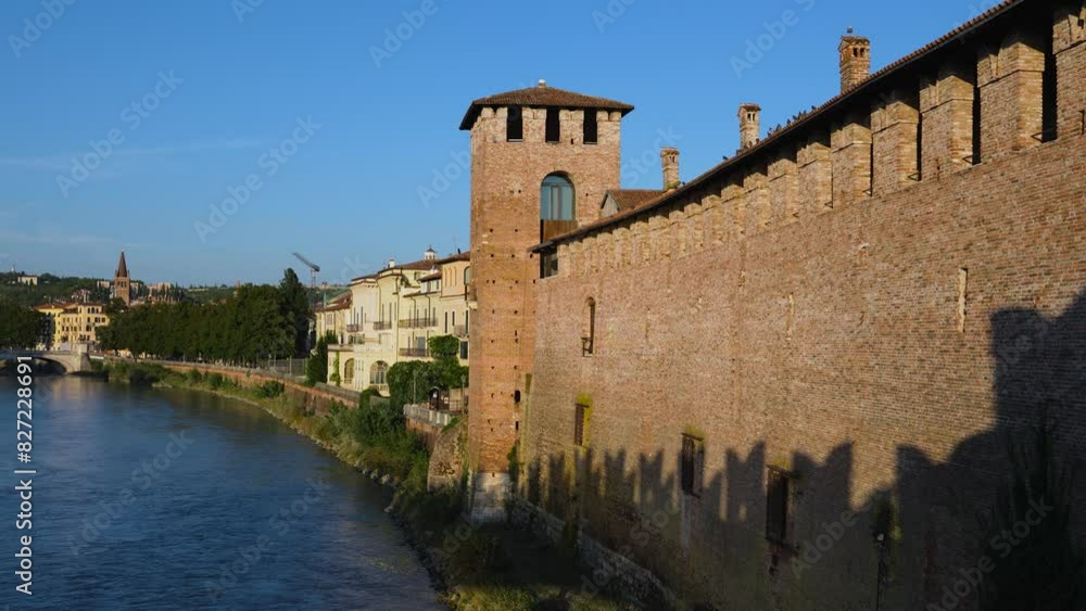 Nice view of the Castel Vecchio Museum in Verona, Italy Nice view of the Castel Vecchio Museum in Verona, Italy