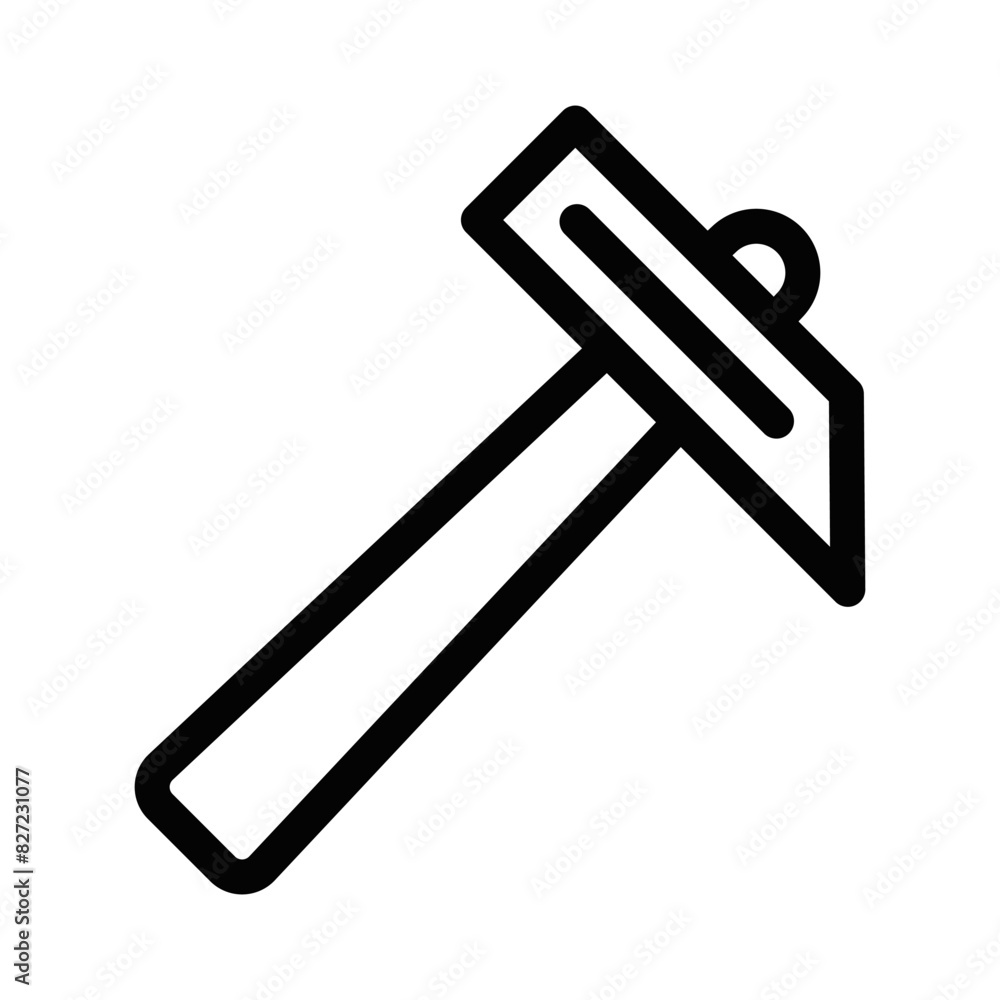 Hammer outline vector icon. Editable stroke. Hammer outline vector icon. Editable stroke.