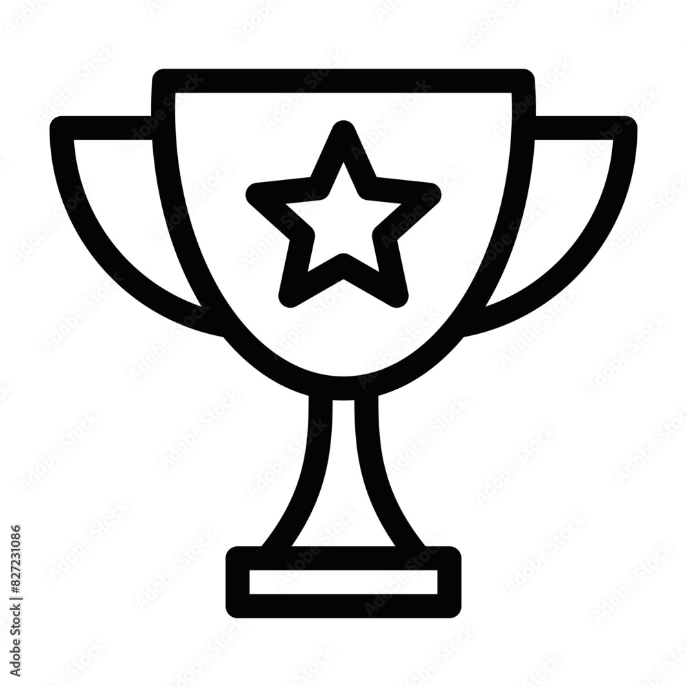 Winner cup outline vector icon. Editable stroke. Winner cup outline vector icon. Editable stroke.