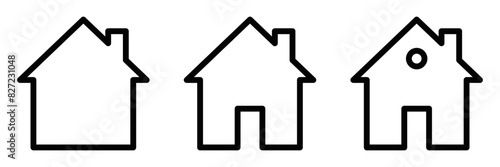 Home outline vector icon. Editable stroke.