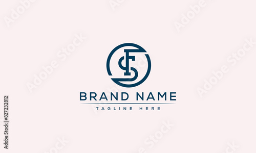 Logo design letter SF . Elegant modern. Vector template.
