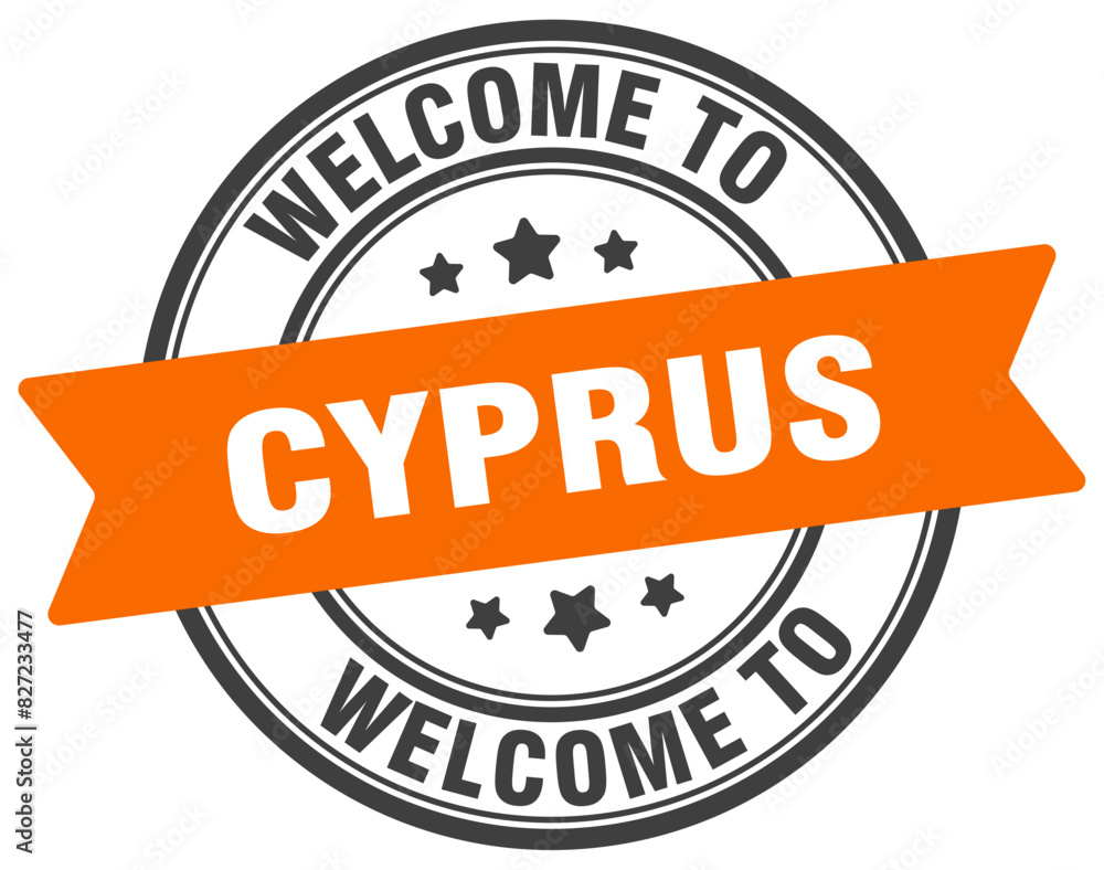 Welcome to Cyprus stamp. Cyprus round sign