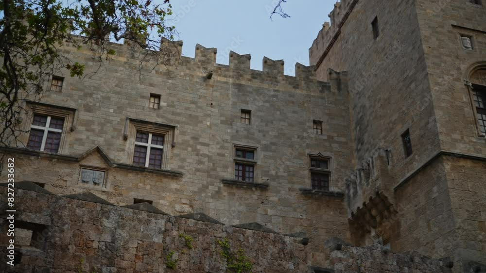 The majestic walls of the Rhodes Fortress. The majestic walls of the Rhodes Fortress.