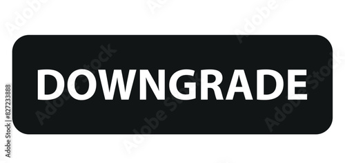  Downgrade sign vector icon on white background