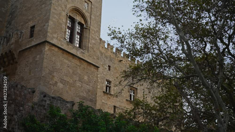 The majestic walls of the Rhodes Fortress. The majestic walls of the Rhodes Fortress.