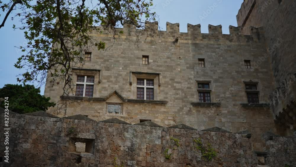 The majestic walls of the Rhodes Fortress. The majestic walls of the Rhodes Fortress.