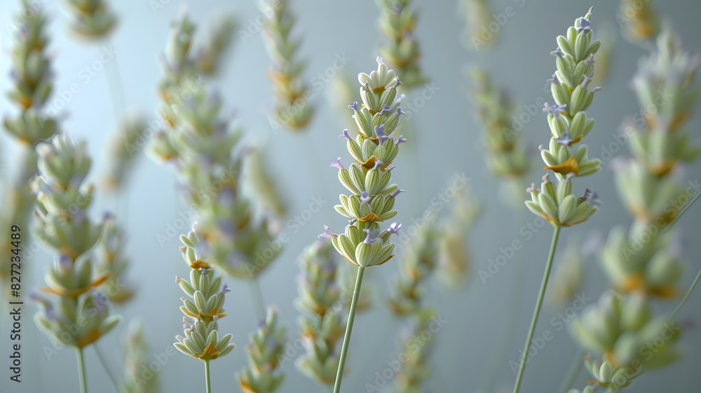 falling lavender buds in a detailed macro shot falling lavender buds in a detailed macro shot
