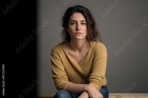 portrait of pensive young woman