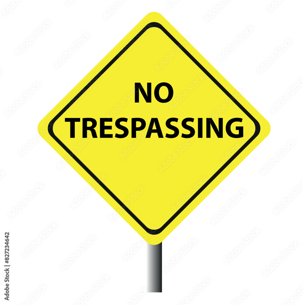 No trespassing sing hanged on an wire fence in front of a dockyard. It says that passing from here is forbidden. No trespassing sing hanged on an wire fence in front of a dockyard. It says that passing from here is forbidden.