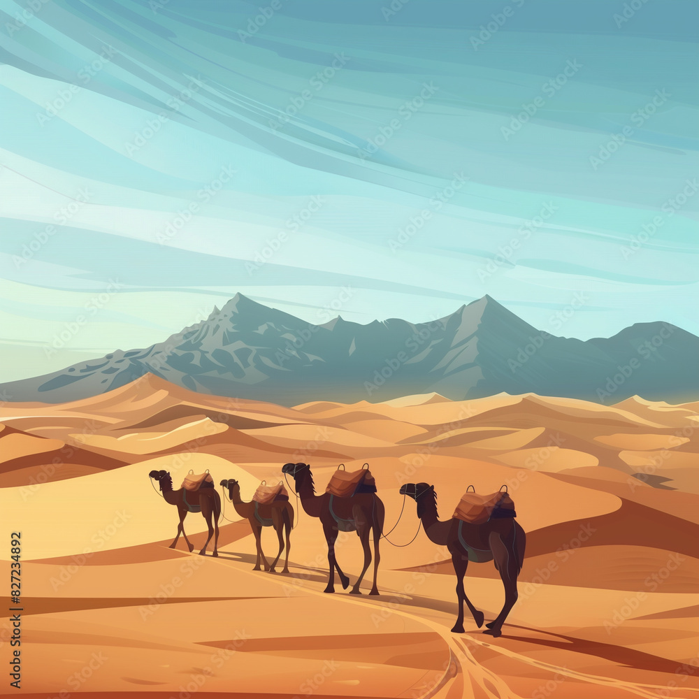 Fototapeta premium camel in the desert