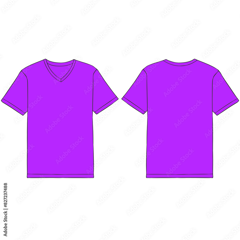 purple v neck t shirt mockup illustration purple v neck t shirt mockup illustration