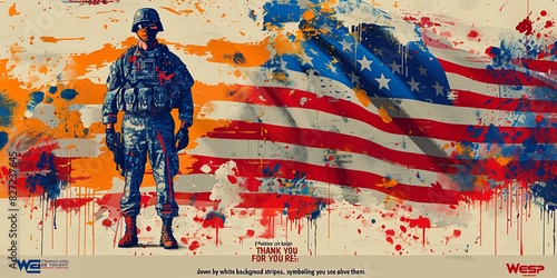 Happy Memorial Day poster illustration  background. Remember and honor. best vector for your projects. 