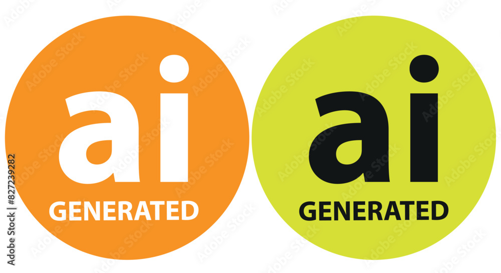 Artificial intelligence generated icon vector AI sign for graphic design, logo, website, social media, mobile app, UI illustration. Artificial intelligence generated icon vector AI sign for graphic design, logo, website, social media, mobile app, UI illustration.