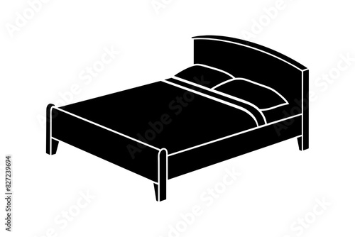 bed vector silhouette illustration