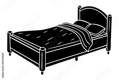 bed vector silhouette illustration