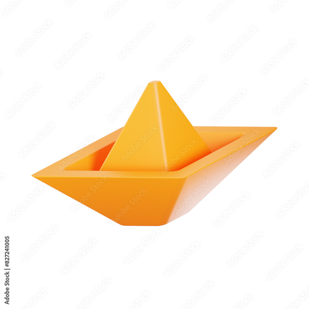 3d rendering origami icon. 3d hobbies icon concept 3d rendering origami icon. 3d hobbies icon concept