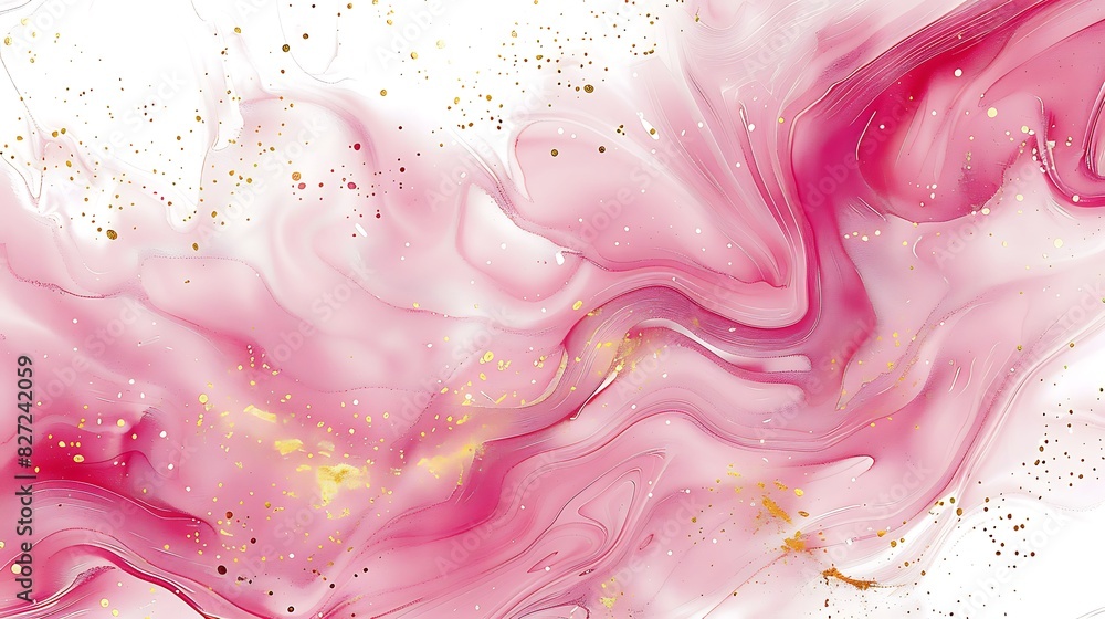 pink swirl on a solid white background