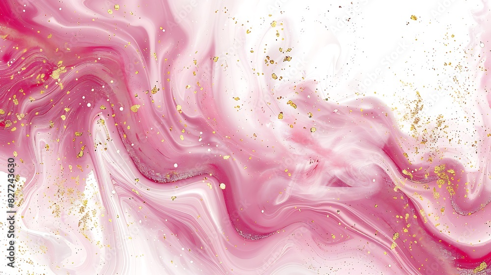 Fototapeta premium solid white background with pink color swirls