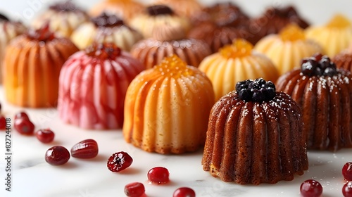 Colorful Madeleines Traditional French Treats Perfectly Baked and Ready to Enjoy photo