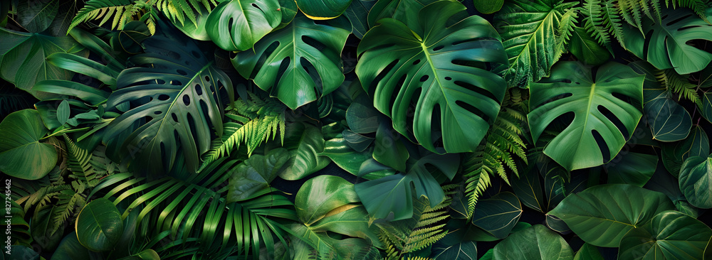 Abstract Tropical Foliage Background with Green Leaves,Tropical Leaf Texture in Abstract Design Abstract Tropical Foliage Background with Green Leaves,Tropical Leaf Texture in Abstract Design