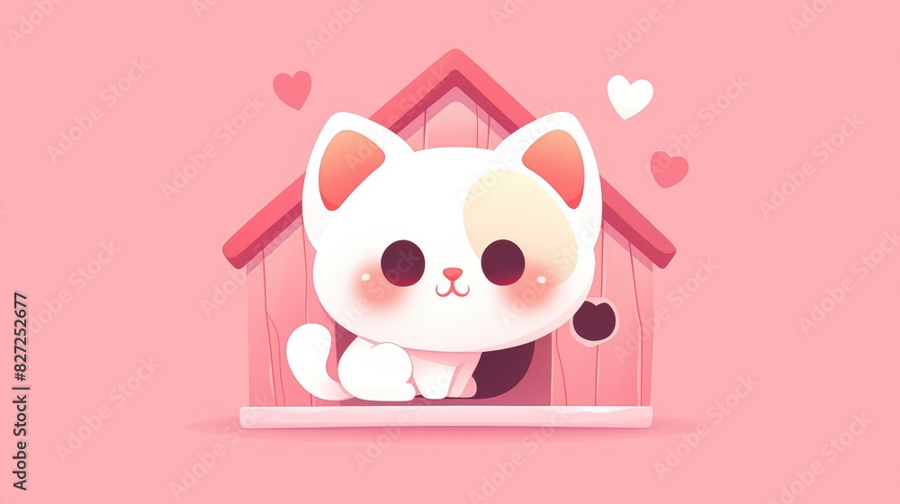 Cartoon 2d of a cute pet house icon perfect for animal care enthusiasts looking for a playful touch Don t miss out on this fun cat toy accessory Cartoon 2d of a cute pet house icon perfect for animal care enthusiasts looking for a playful touch Don t miss out on this fun cat toy accessory