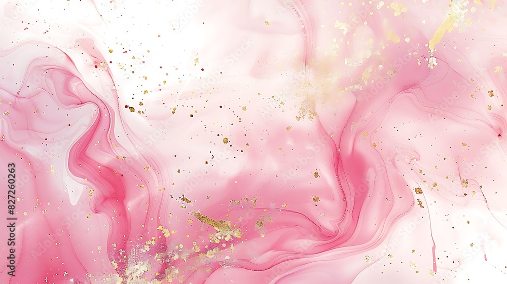 Fototapeta premium solid white background with pink swirl