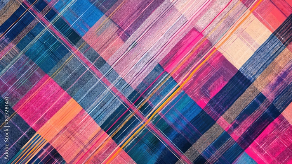 Abstract background with colorful checkered pattern stylish plaid texture and geometric tartan design for decorating wallpapers fabrics garments postcards brochures and graphic design conce Abstract background with colorful checkered pattern stylish plaid texture and geometric tartan design for decorating wallpapers fabrics garments postcards brochures and graphic design conce