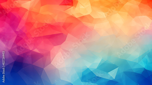 Colorful Low Poly Abstract Background A colorful low poly abstract background featuring geometric shapes in red  orange  and blue hues  creating a modern and vibrant visual effect. 