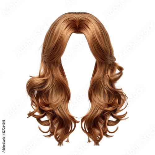 Fashionable women's hairstyles isolated on transparent background.