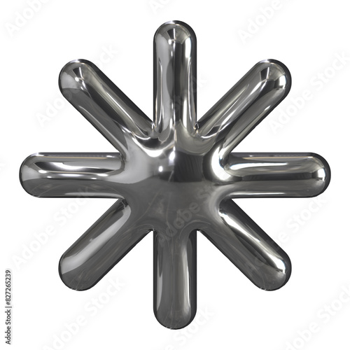 3d chrome Retro futuristic y2k elements