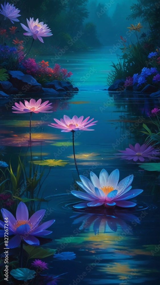 flowers in the water flowers in the water