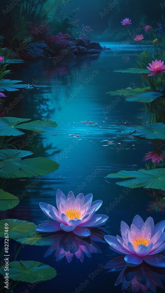 flowers in the water flowers in the water