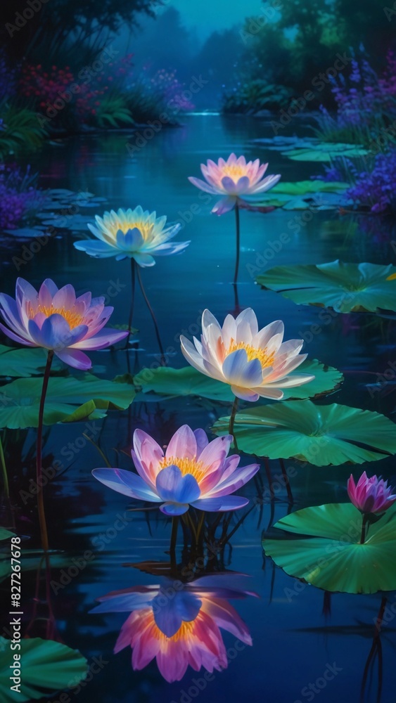 flowers in the water flowers in the water