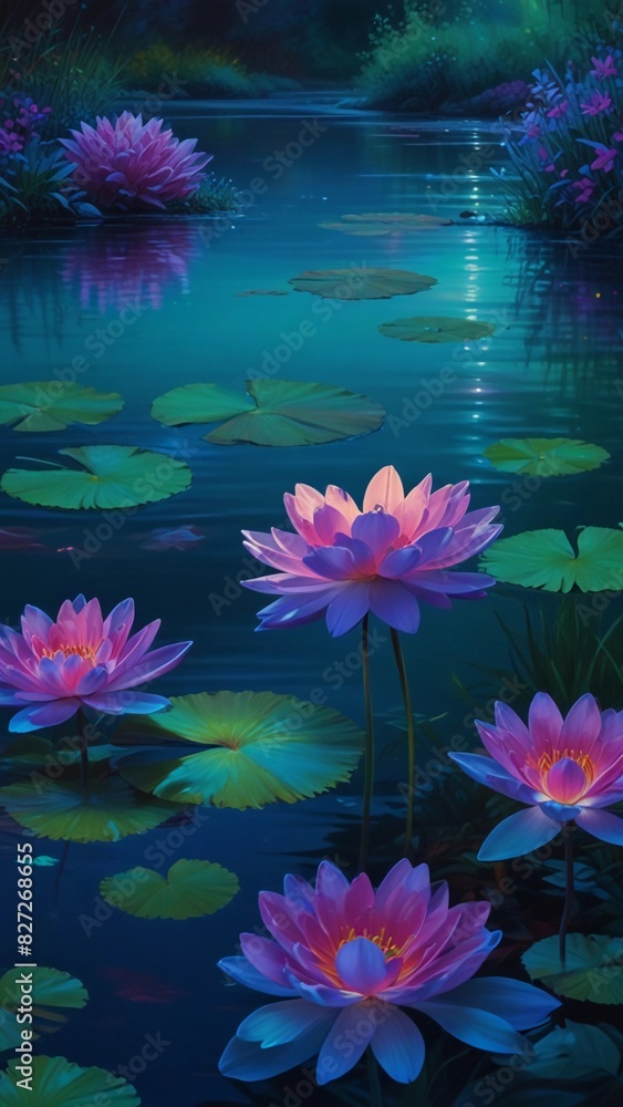flowers in the water flowers in the water