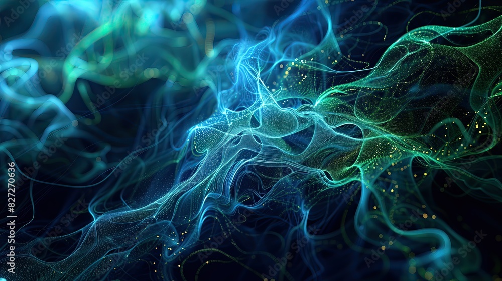 Data Flow Concept Background: Abstract Digital Waves and Particles Data Flow Concept Background: Abstract Digital Waves and Particles