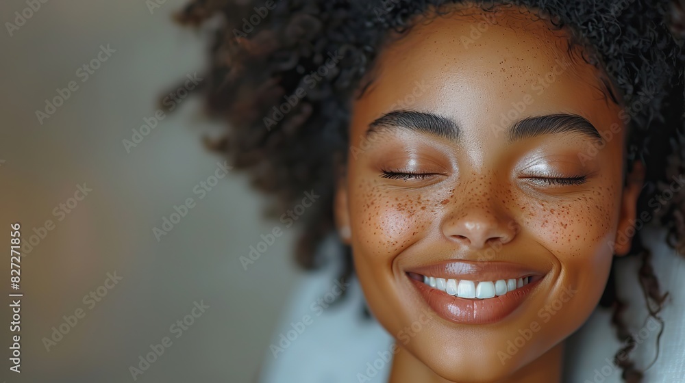 Φωτογραφία face skincare and funny black woman natural beauty cosmetics and happy model lau