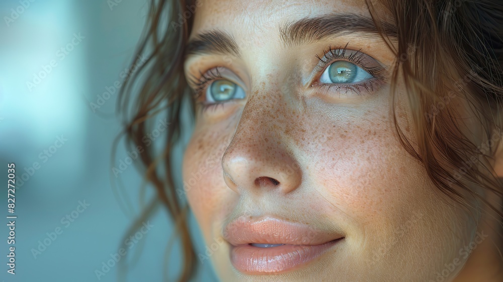 lifting lines advertising of face contour correction female face skin lifting facial rejuvenation concept lifting lines advertising of face contour correction female face skin lifting facial rejuvenation concept
