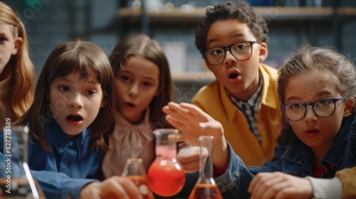 Kids Amazed by Science Experiment