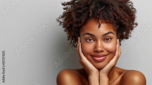 face skincare and funny black woman isolated on a transparent