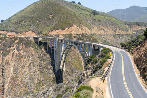 Iconic Bixby Creek Bridge in Big Sur, California, USA