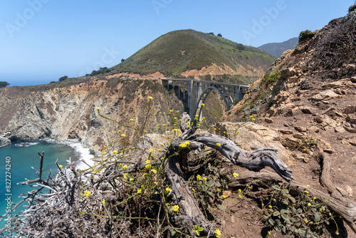 Iconic Bixby Creek Bridge in Big Sur, California, USA
