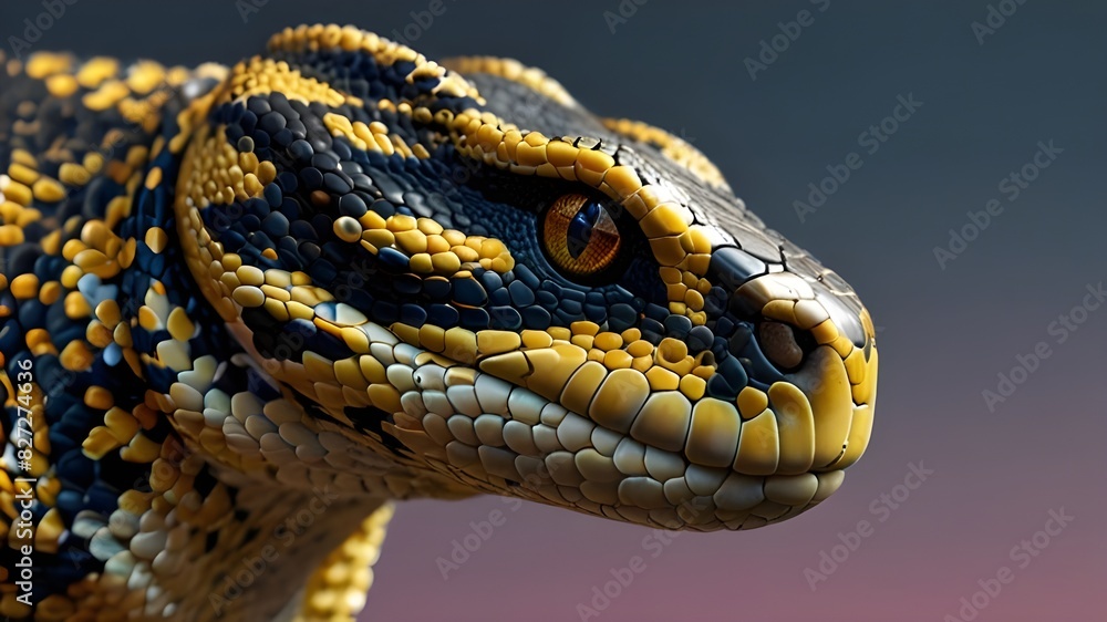 Fototapeta premium python macro view